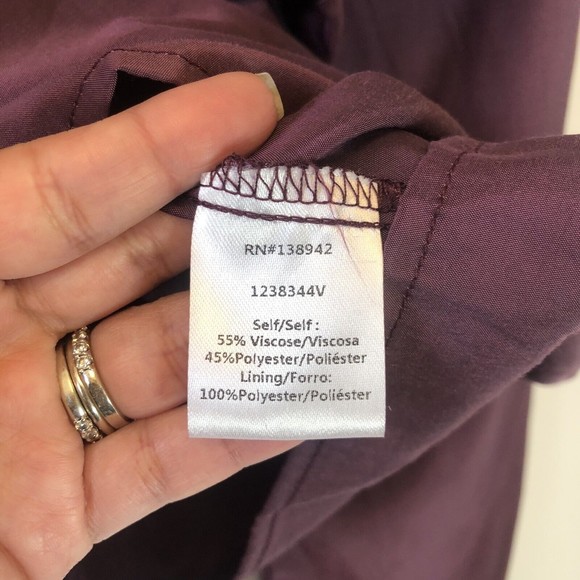 One Twelfth Puff Long Sleeve Cropped Blouse Plum Purple Cottagecore Medium NWOTs - Picture 8 of 9